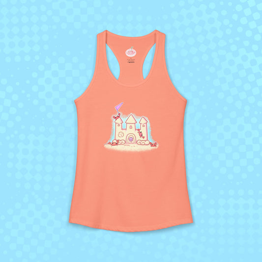 Crab Castle Racerback Tank Top — Sandcastle Beach Top