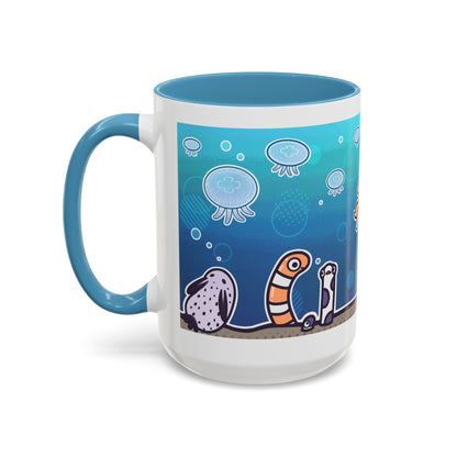Ocean Friends Coffee Mug – Cute Marine Life Sea Creatures 11/15oz Accent Mug