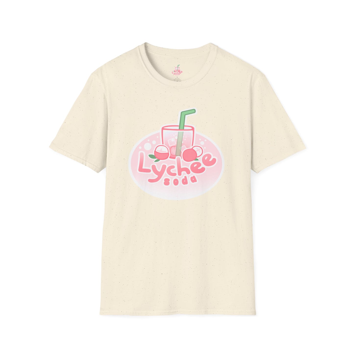Lychee Soda T-Shirt — Cute Pink Beverage Graphic Tee