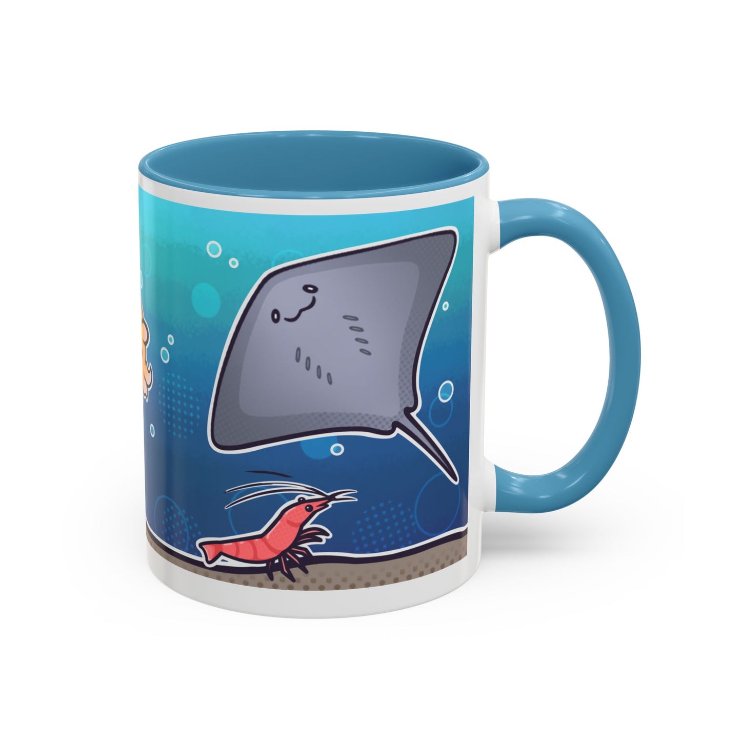 Ocean Friends Coffee Mug – Cute Marine Life Sea Creatures 11/15oz Accent Mug