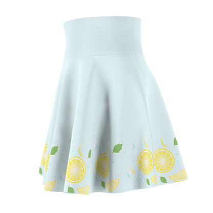 Lemon Seltzer Skater Skirt — Floral Citrus Print