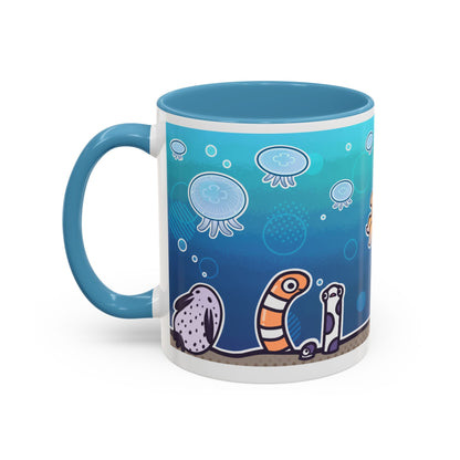 Ocean Friends Coffee Mug – Cute Marine Life Sea Creatures 11/15oz Accent Mug