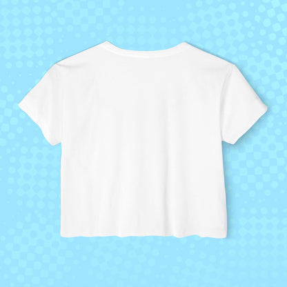 Crab Castle Cropped Tee — Sandcastle Beach Crop Top Shirt