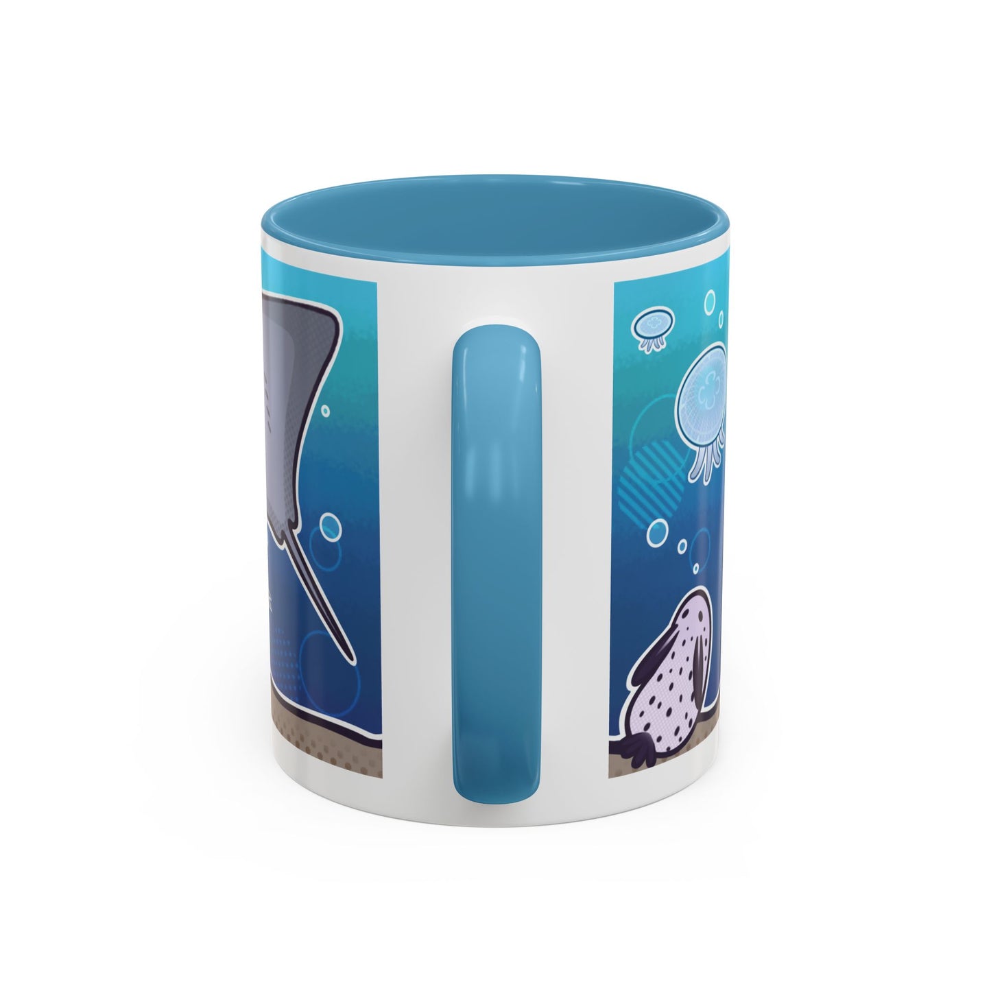 Ocean Friends Coffee Mug – Cute Marine Life Sea Creatures 11/15oz Accent Mug