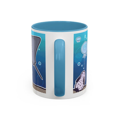 Ocean Friends Coffee Mug – Cute Marine Life Sea Creatures 11/15oz Accent Mug