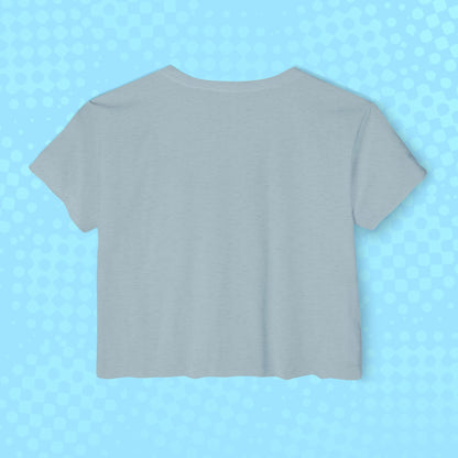 Crab Castle Cropped Tee — Sandcastle Beach Crop Top Shirt
