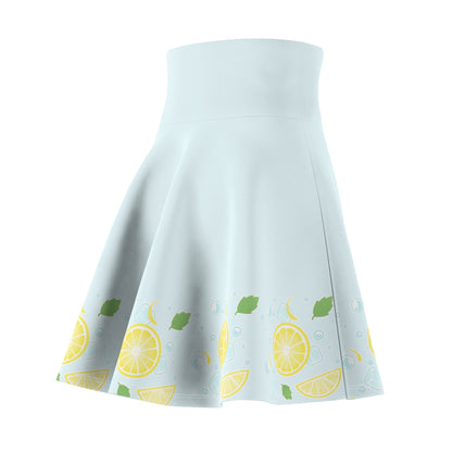 Lemon Seltzer Skater Skirt — Floral Citrus Print