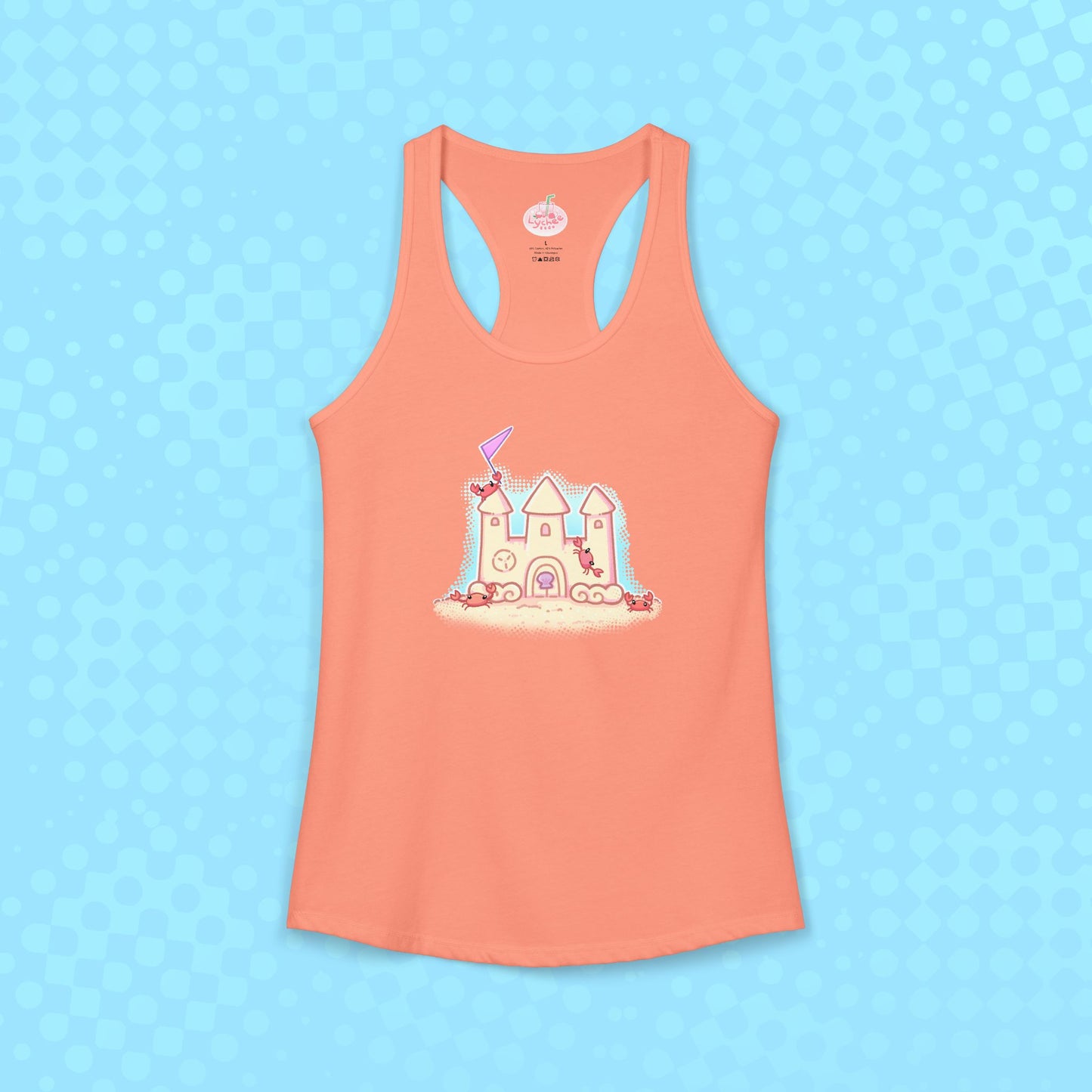 Crab Castle Racerback Tank Top — Sandcastle Beach Top