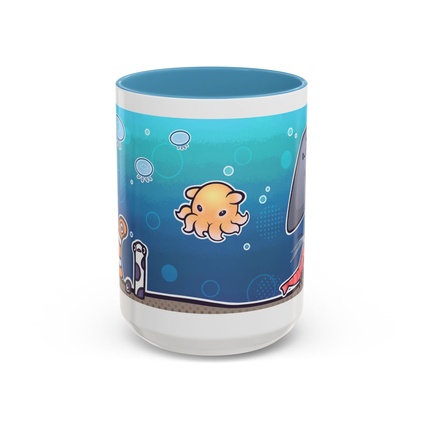 Ocean Friends Coffee Mug – Cute Marine Life Sea Creatures 11/15oz Accent Mug
