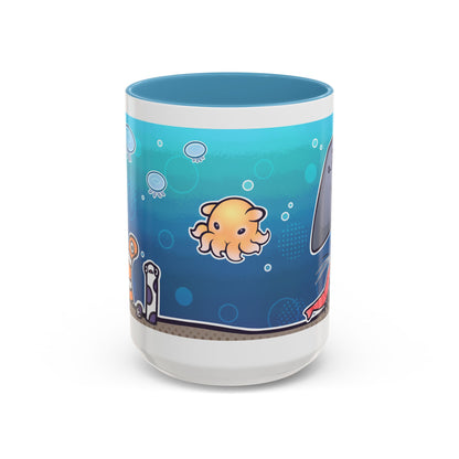 Ocean Friends Coffee Mug – Cute Marine Life Sea Creatures 11/15oz Accent Mug