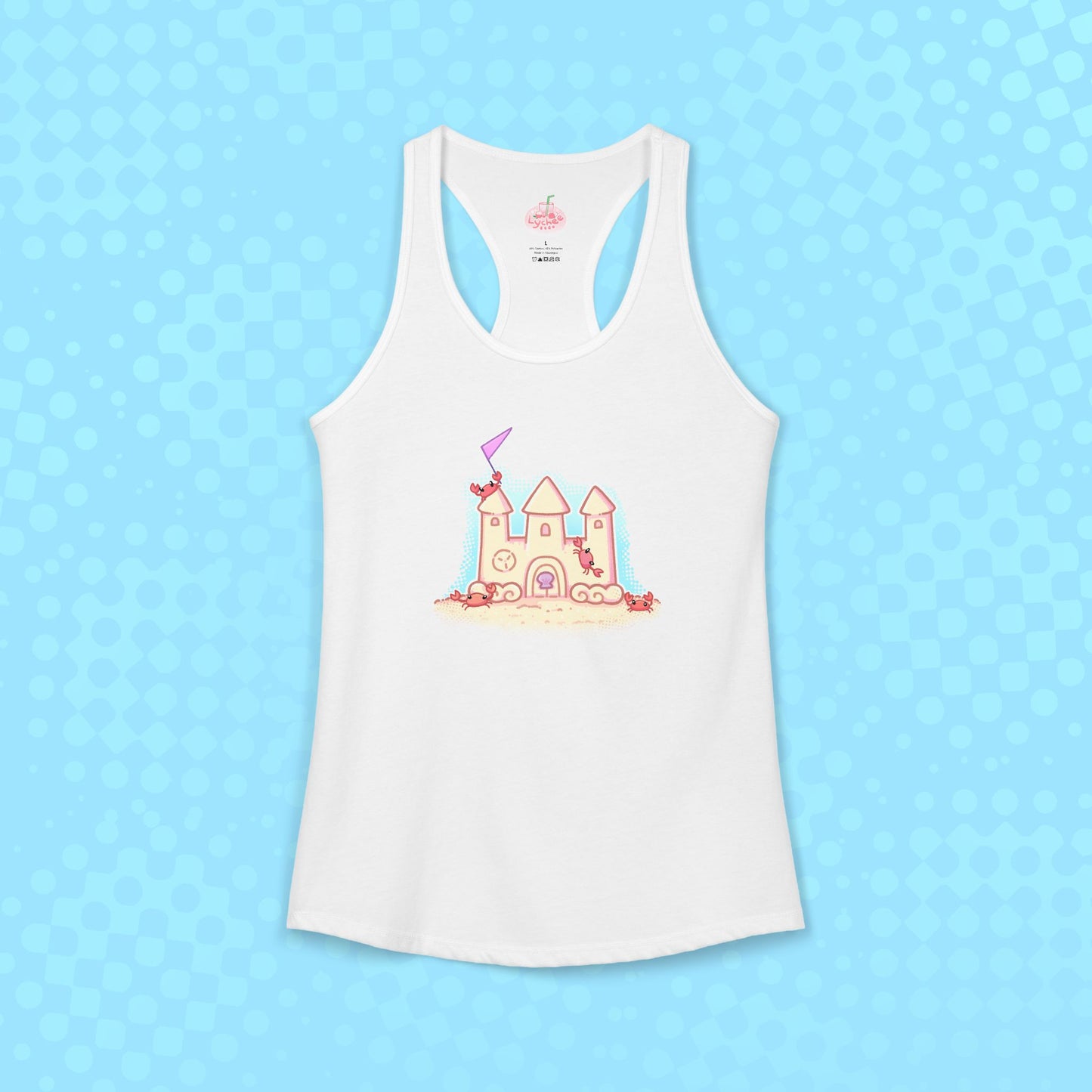 Crab Castle Racerback Tank Top — Sandcastle Beach Top