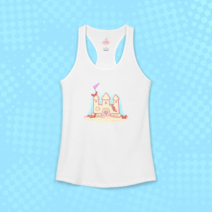 Crab Castle Racerback Tank Top — Sandcastle Beach Top