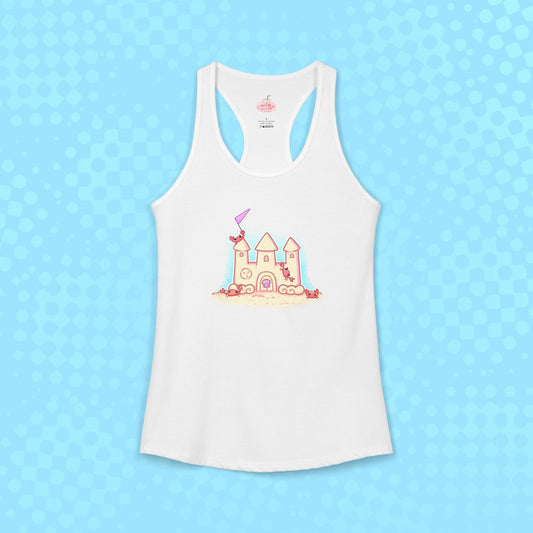 Crab Castle Racerback Tank Top — Sandcastle Beach Top