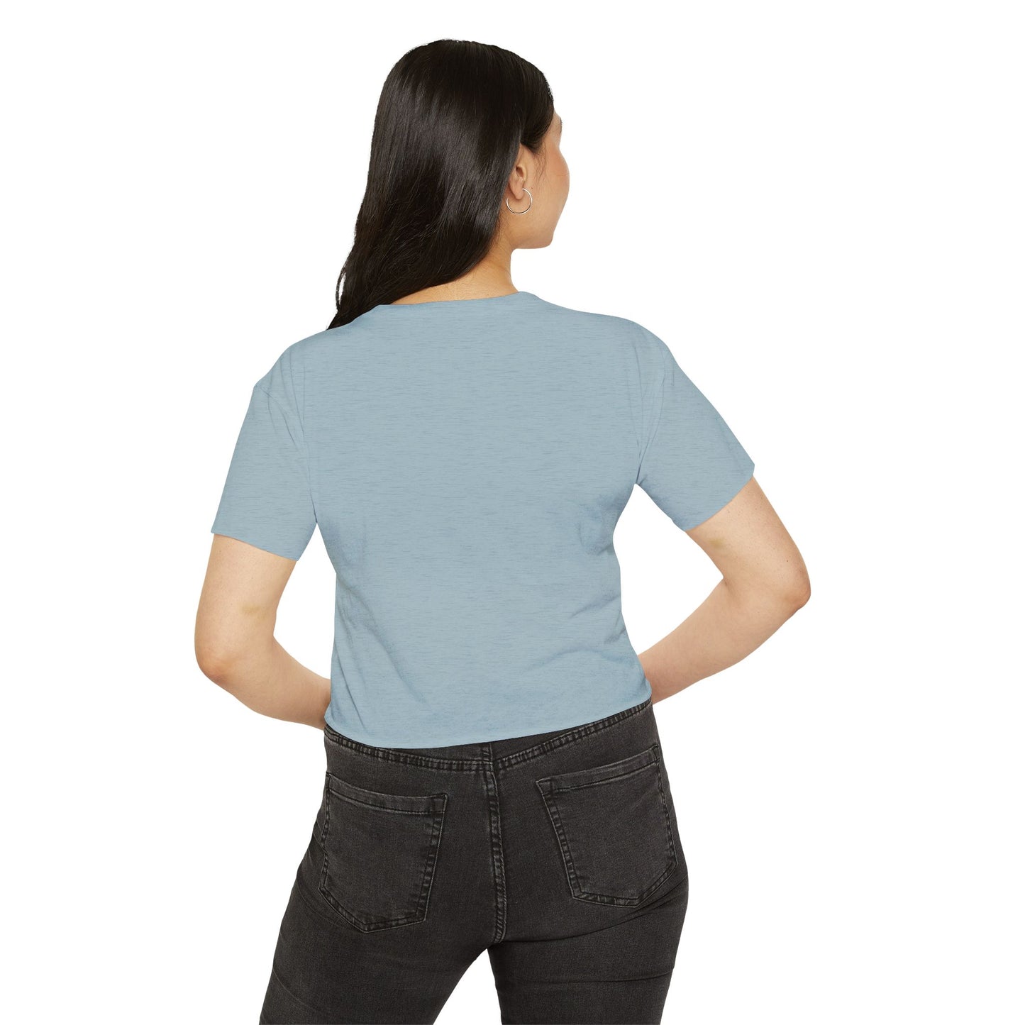 Crab Castle Cropped Tee — Sandcastle Beach Crop Top Shirt