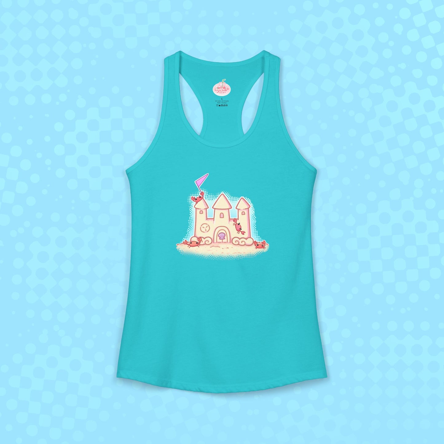 Crab Castle Racerback Tank Top — Sandcastle Beach Top