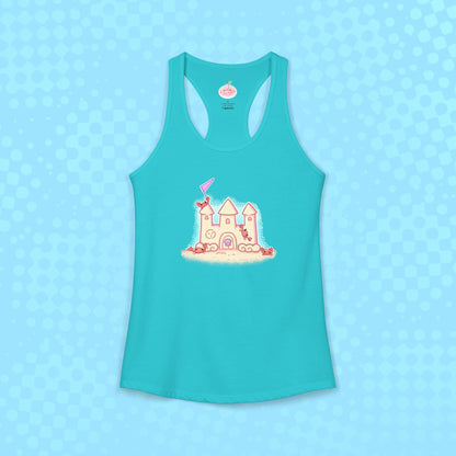 Crab Castle Racerback Tank Top — Sandcastle Beach Top