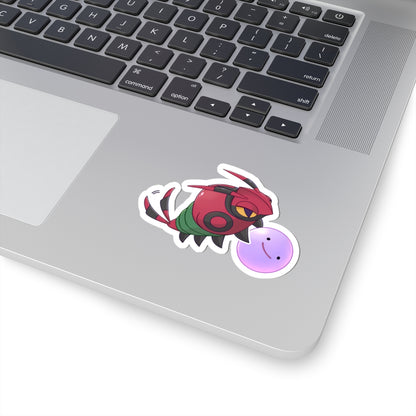 Venipede Playful Bug Sticker — Pocket Monster with Ball Kiss-Cut Decal
