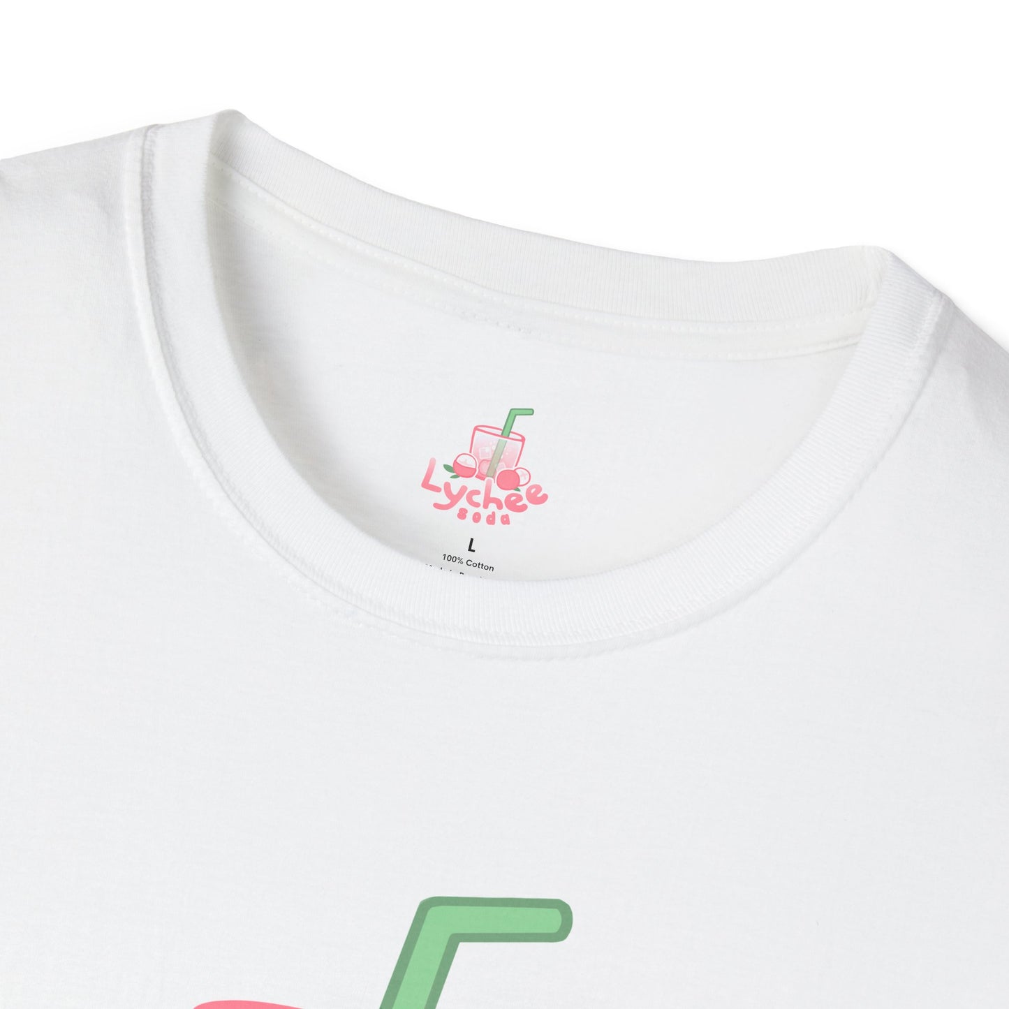 Lychee Soda T-Shirt — Cute Pink Beverage Graphic Tee