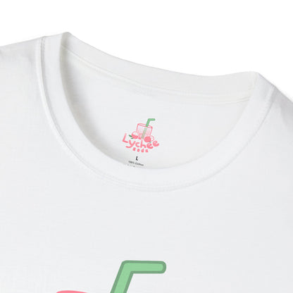 Lychee Soda T-Shirt — Cute Pink Beverage Graphic Tee