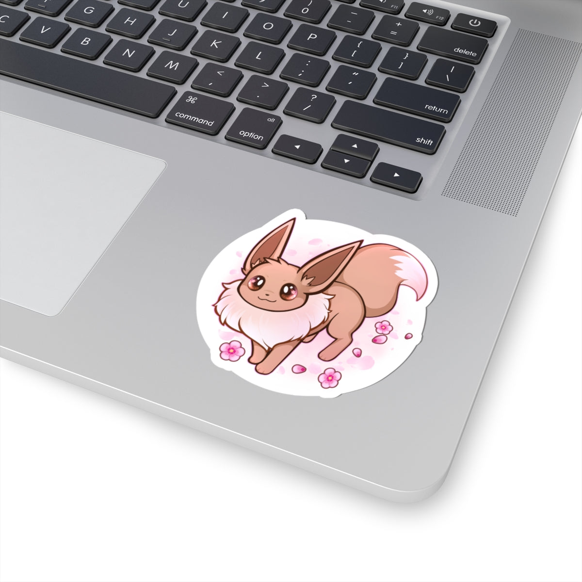 Evolution イーブイ Pocket Monster Floral Sticker — Cute Anime Fox Vinyl Decal