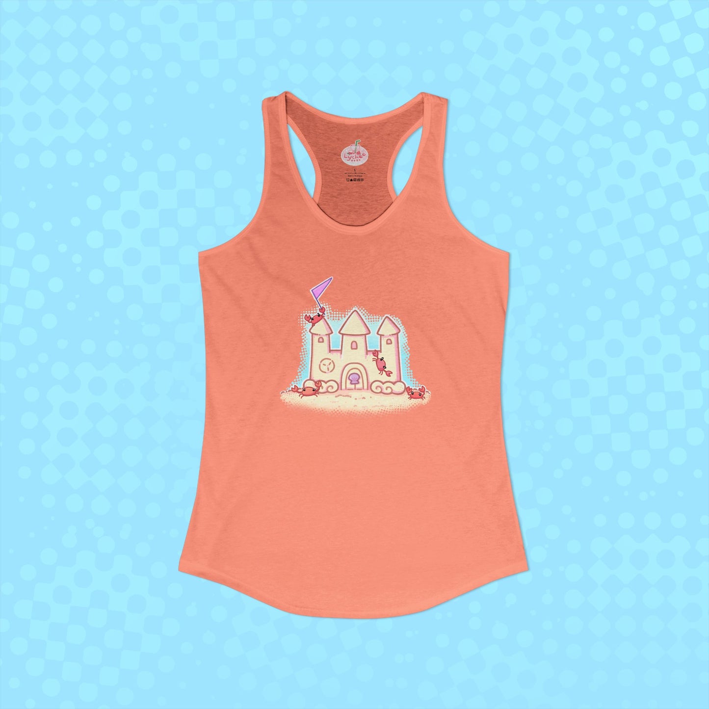 Crab Castle Racerback Tank Top — Sandcastle Beach Top
