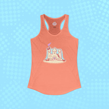 Crab Castle Racerback Tank Top — Sandcastle Beach Top