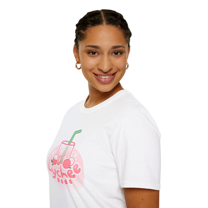 Lychee Soda T-Shirt — Cute Pink Beverage Graphic Tee