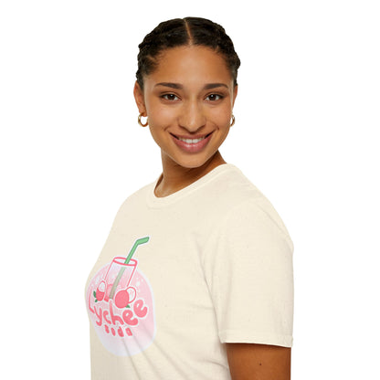Lychee Soda T-Shirt — Cute Pink Beverage Graphic Tee