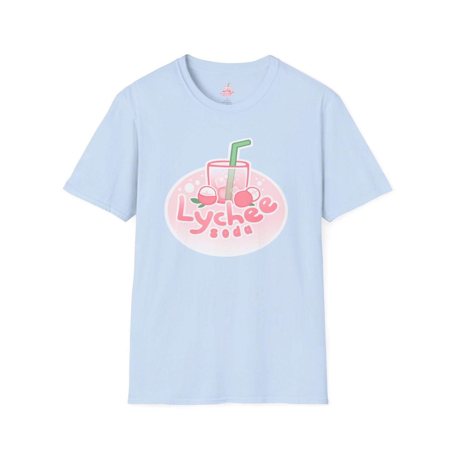 Lychee Soda T-Shirt — Cute Pink Beverage Graphic Tee