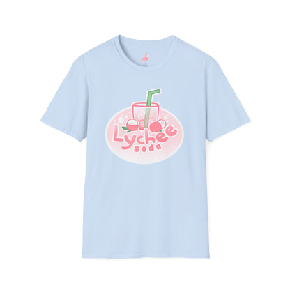 Lychee Soda T-Shirt — Cute Pink Beverage Graphic Tee