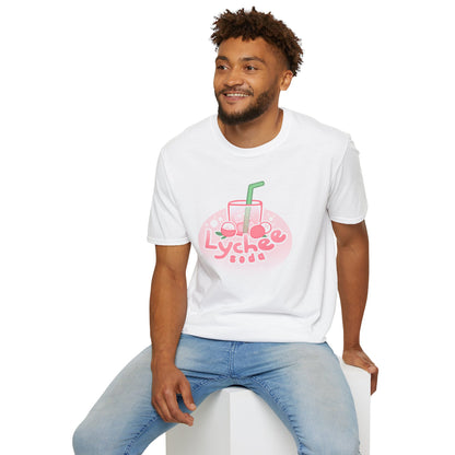 Lychee Soda T-Shirt — Cute Pink Beverage Graphic Tee
