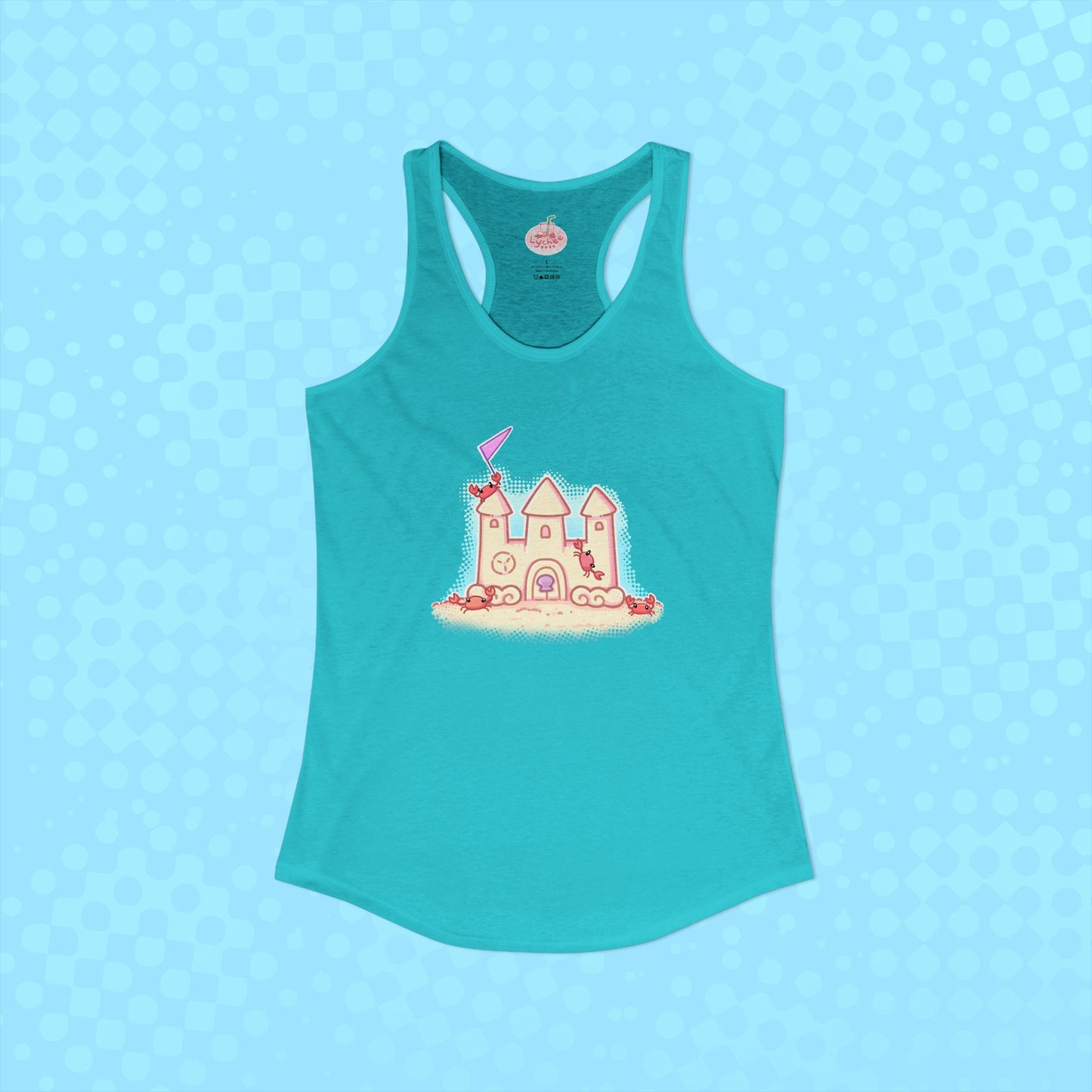Crab Castle Racerback Tank Top — Sandcastle Beach Top