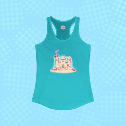 Crab Castle Racerback Tank Top — Sandcastle Beach Top