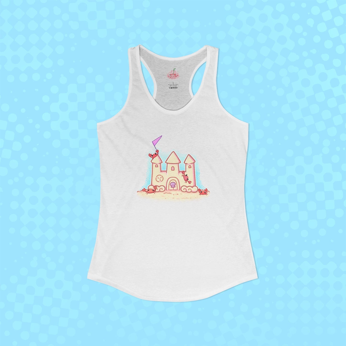 Crab Castle Racerback Tank Top — Sandcastle Beach Top