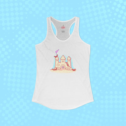 Crab Castle Racerback Tank Top — Sandcastle Beach Top