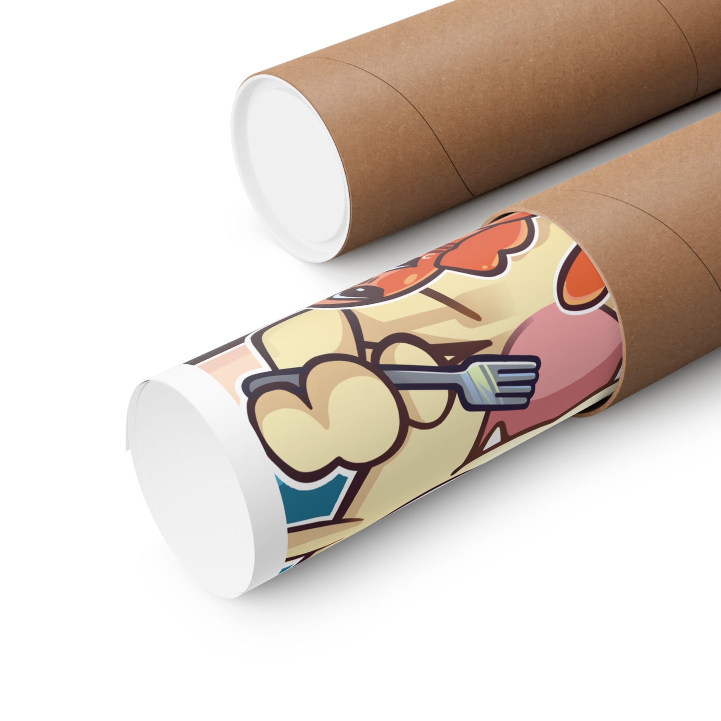 Meow Tatsugiri Feast Poster  — Cute Pocket Monster Illustration Vertical Large Art Print