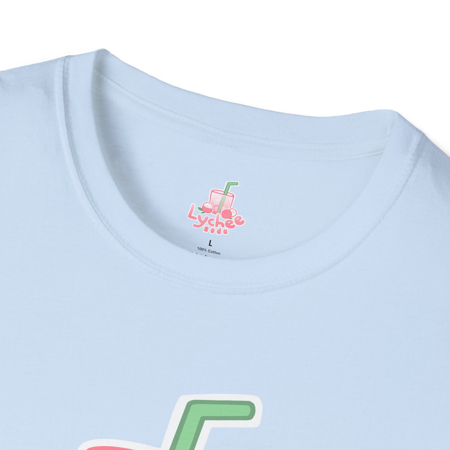 Lychee Soda T-Shirt — Cute Pink Beverage Graphic Tee