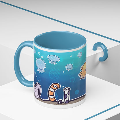 Ocean Friends Coffee Mug – Cute Marine Life Sea Creatures 11/15oz Accent Mug
