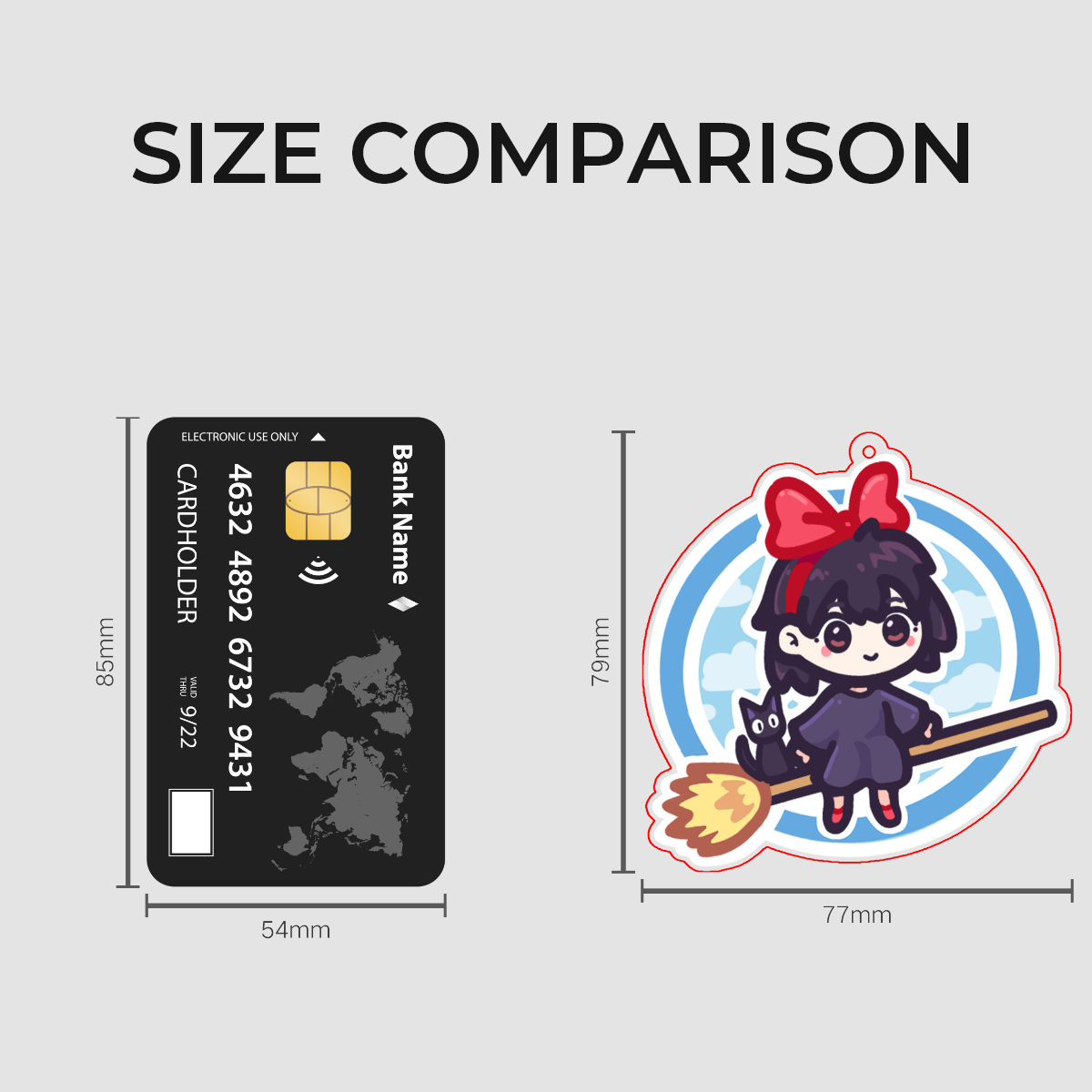 Double-Sided Kiki & Jiji Keychain