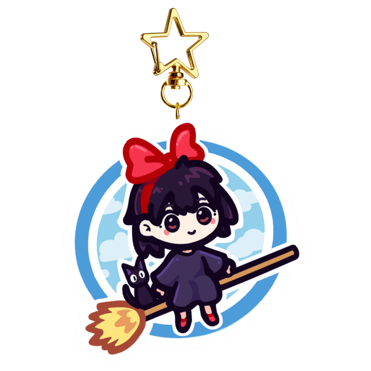 Double-Sided Kiki & Jiji Keychain
