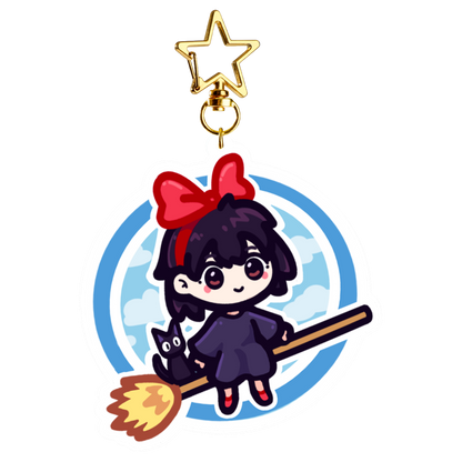 Double-Sided Kiki & Jiji Keychain